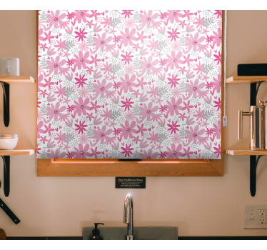 Küchenfenster Rollo rosa blumenmuster - TenStickers