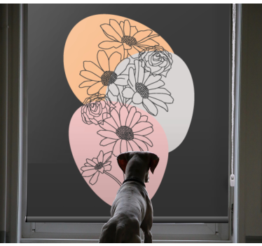 Rollo Fenster Blumen Überlagerung abstrakter muster - TenStickers