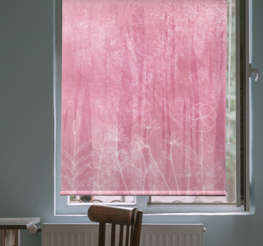 Rollo Fenster Blumen blumensilhouette-design - TenStickers