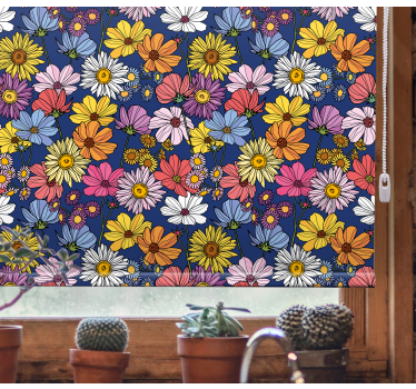 Rollo Fenster Blumen buntes frühlingsarrangement - TenStickers