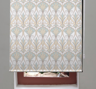 Rollo Fenster Elegant graues pflanzenmotiv - TenStickers
