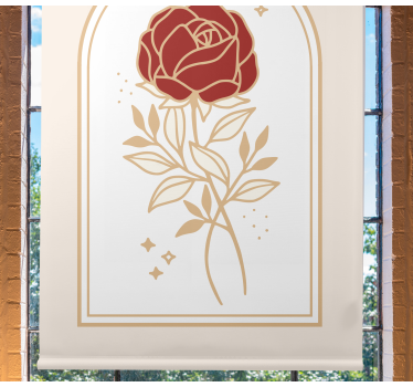 Rollo Fenster Elegant beige gewölbte rose - TenStickers