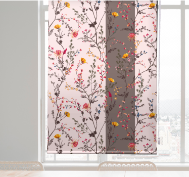 Rollo Fenster Blumen elegantes vogelmotiv - TenStickers