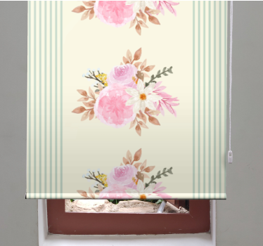 Rollo Fenster Blumen französisches provinzielles - TenStickers
