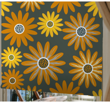 Rollo Fenster Blumen fröhliches blumenarrangement - TenStickers