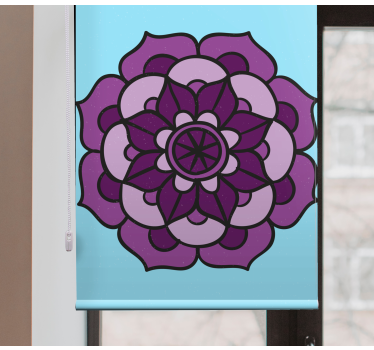 Rollo Fenster Blumen komplizierte lila blume - TenStickers