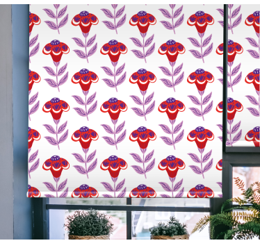 Rollo Fenster Blumen lebendiges blumenthema - TenStickers