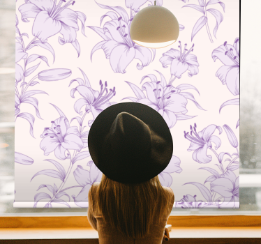 Rollo Fenster Blumen lilien blumenmuster - TenStickers