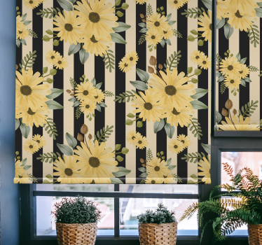 Rollo Fenster Blumen sonnenblumen-blumenmotiv - TenStickers