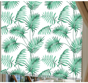 Rollo Fenster Blumen und Pflanzen üppiges grünes laub - TenStickers