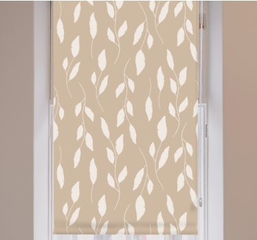 Rollo Fenster Blumen zartes beiges blättermuster - TenStickers