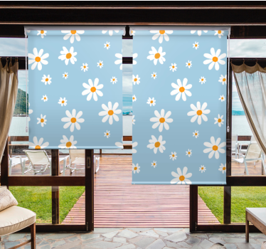 Rollo Fenster Blumen zarte gänseblümchen-muster - TenStickers