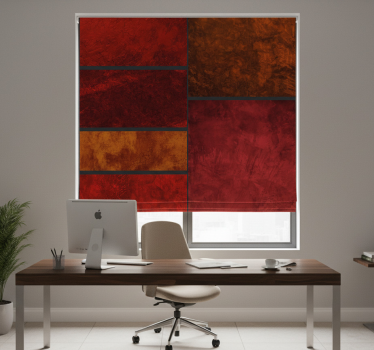 Rollo fenster büro mit strukturiertem patchworkdesign - TenStickers