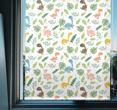 Rollo Fenster Dino tropisches muster des dinosauriers - TenStickers