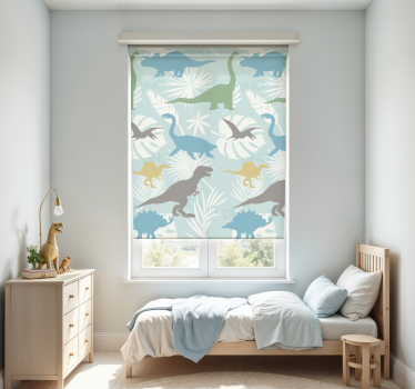 Rollo Fenster Dino pastellfarbenmuster - TenStickers