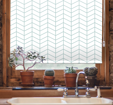 Rollo Fenster Elegant fischgrätenmuster - TenStickers