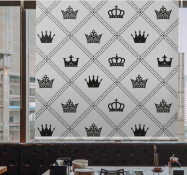 Rollo Fenster Elegant kronenmusterdesign - TenStickers