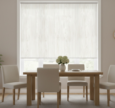 Rollo fenster esszimmer aus weißem holz - TenStickers