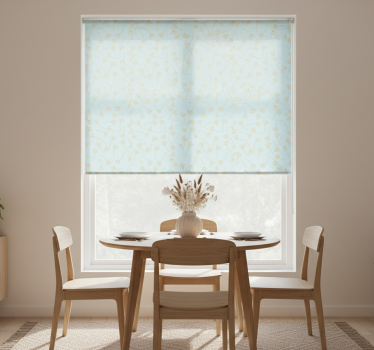 Rollo fenster esszimmer blaue nordische pflanzen - TenStickers