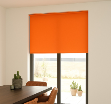 Rollo Fenster Esszimmer gebranntes orange, einfarbig - TenStickers