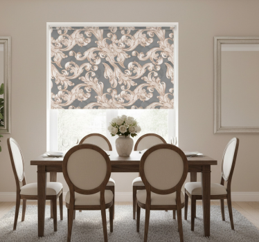 Rollo fenster esszimmer in elegantem grau - TenStickers