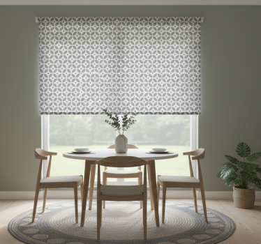 Rollo fenster esszimmer nahtlose kreise im nordic style - TenStickers