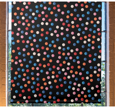 Rollo Fenster Kinderzimmer bunte tupfen - TenStickers