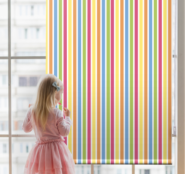Fenster Rollo modern gestreifte farbpalette - TenStickers