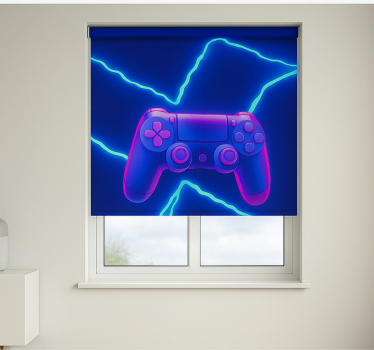 Rollo Fenster Gamer 3d-neon-x-controller - TenStickers