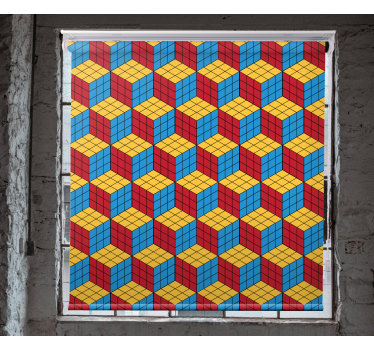 Rollo Fenster Gamer buntes würfelmuster - TenStickers