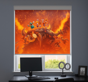 Rollo Fenster Gamer feuriger sieg auf monster - TenStickers