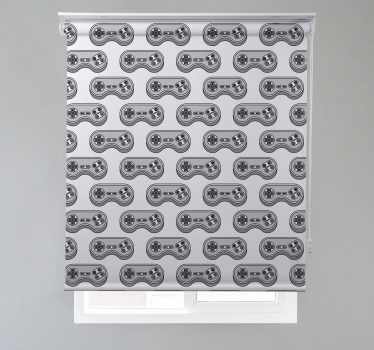 Rollo Fenster Gamer graues controller-muster - TenStickers