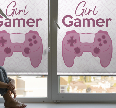 Rollo Fenster Gamer mädchen-controller - TenStickers