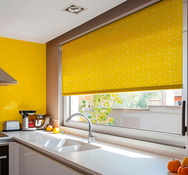 Rollo Fenster gelb kreise muster - TenStickers