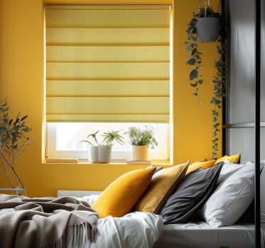 Rollo Fenster gelb stoff-effekt-imitation - TenStickers