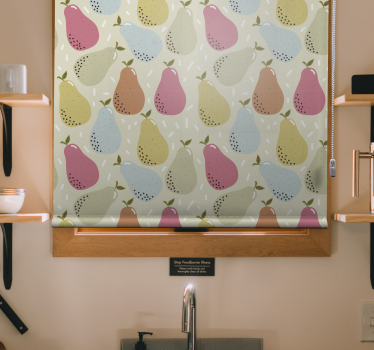 Rollo Fenster Obst gemusterte birnenillustration - TenStickers