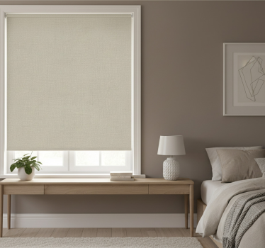 Rollo fenster grau dezenter stoff - TenStickers