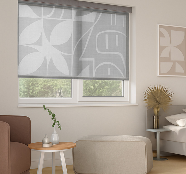 Rollo Fenster grau abstraktes modernes muster - TenStickers