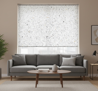 Rollo fenster grau mit grauem terrazzo-effekt - TenStickers