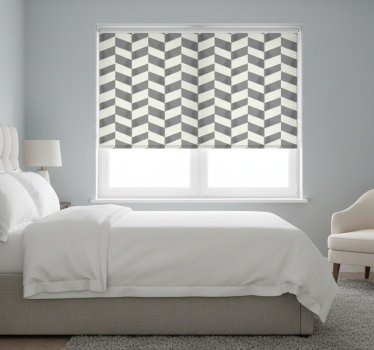 Rollo fenster grau mit grauem zickzack-muster - TenStickers