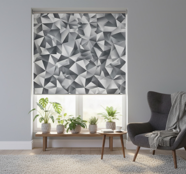 Rollo fenster grau mit grauen diamanten - TenStickers