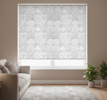 Rollo fenster grau mit steinmosaik-effekt - TenStickers