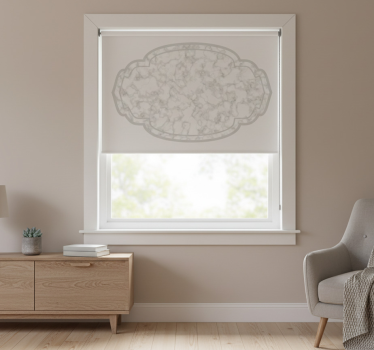 Rollo fenster grau mit weißem marmor - TenStickers