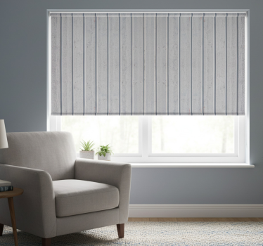 Rollo fenster grau mit weißen holzlatten - TenStickers