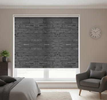 Rollo fenster grau schwarze ziegel - TenStickers