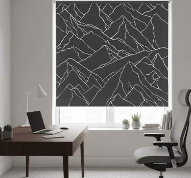 Rollo fenster home office bergsilhouette - TenStickers