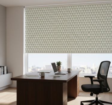 Rollo fenster home office graue dreiecke - TenStickers