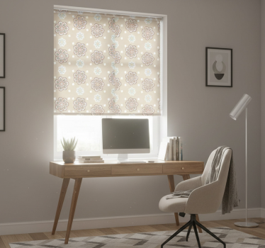 Rollo fenster home office im eleganten granny chic muster - TenStickers