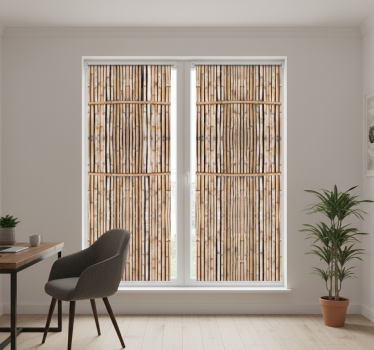 Rollo fenster home office mit handgefertigten bambusoptik - TenStickers