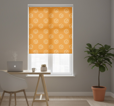 Rollo fenster home office mit schönem sakralchakra-symbol - TenStickers
